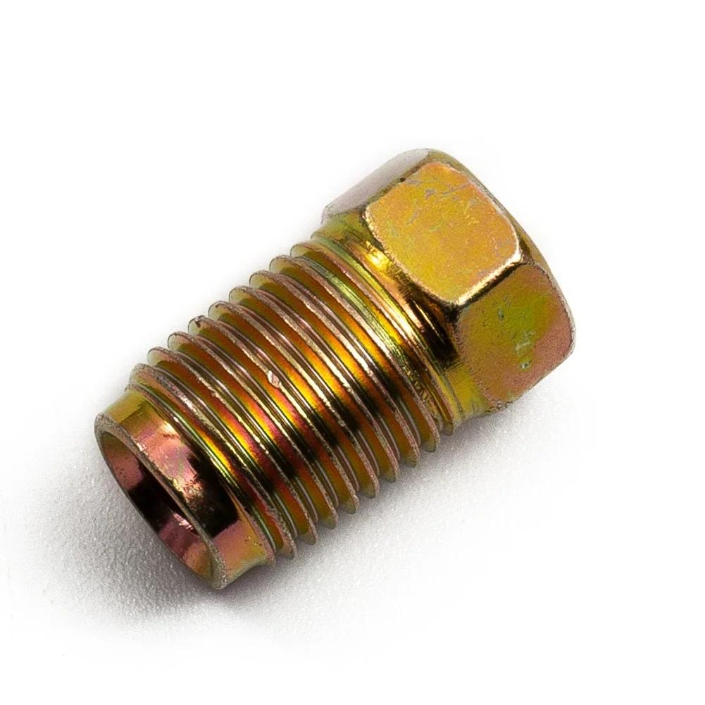 20 buc Set de fitinguri pentru conducte de frână din cupru de 3/16" cu raze inversate, piulițe metrice cu capăt unional 10 mm x 1 mm, scule zincate