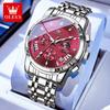 OLEVS Merk Horloge Trendy Mode Waterdicht Lichtgevend Kwarts Herenhorloge 2892