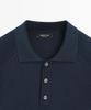 Masimodutti Cotton Blend Knit Polo Sweater