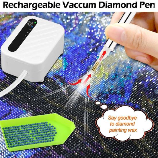 Rhinestone Art Painting Pen Kit for Adults Vacuum Rhinestone Painting Pen No Wax Needed E-Painter Rhinestone Art Tool