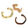 3Pcs/Set Irregular Wavy Cuff Bangle Set Geometric Twist Stackable Bracelet  Trendy Jewelry