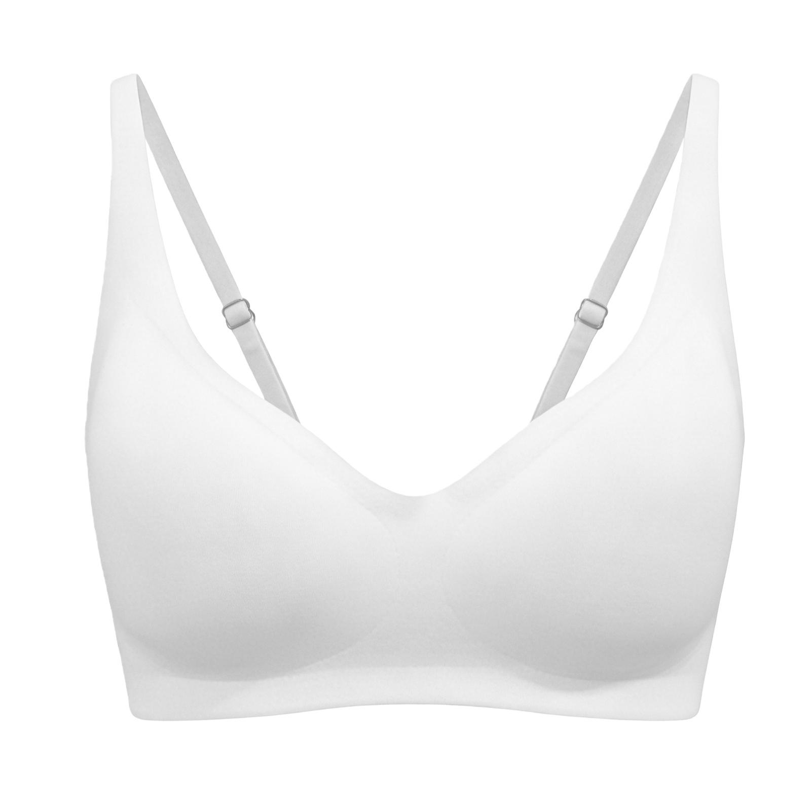 Zeriluna Seamless Push-Up Bra: Wire-Free, Armpit Fat Collection, Enhances Bust, Invisible Underwear. 3XL белый