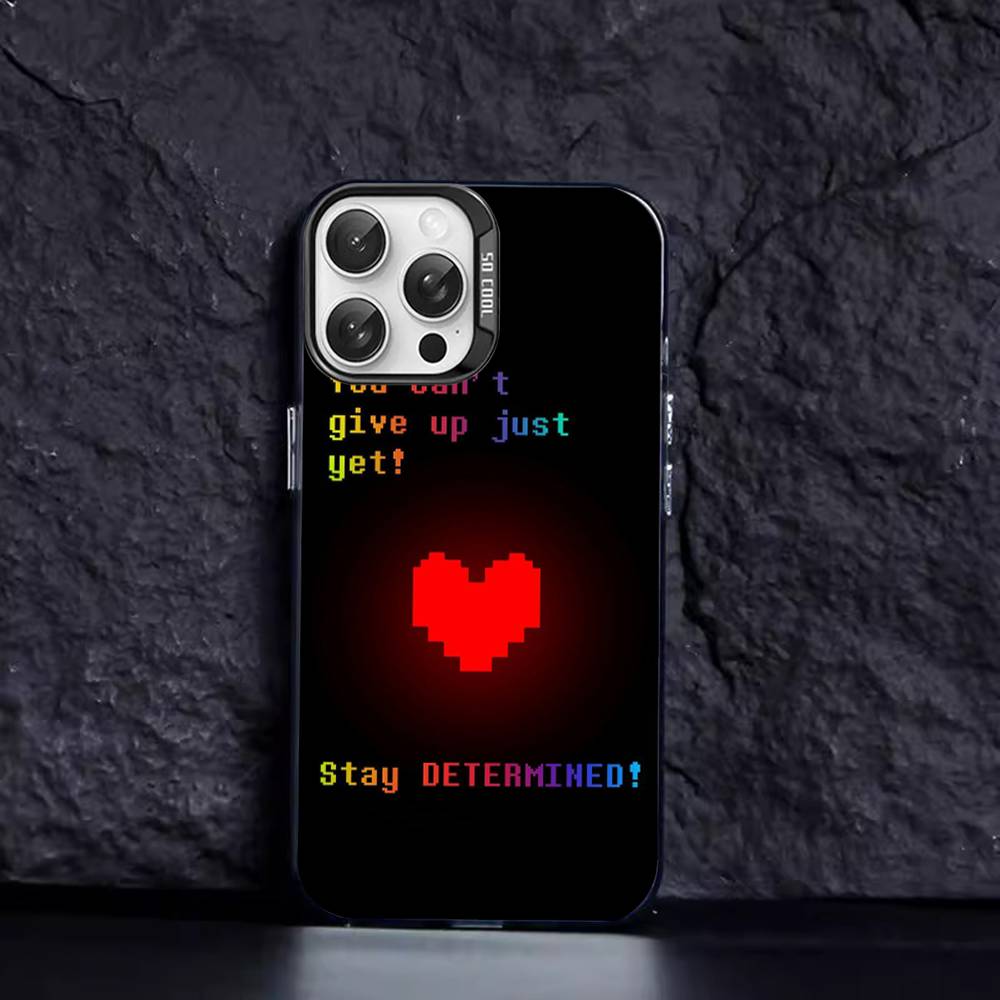 U-Undertale Game Phone Case Color Silver Shell For IPhone 17 16 15 14 13 12 11 Pro Max Plus