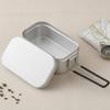 Aluminum Lunch Box Silver Finish Lunch Box With Handle Outdoor Container Embossed Markings Compact