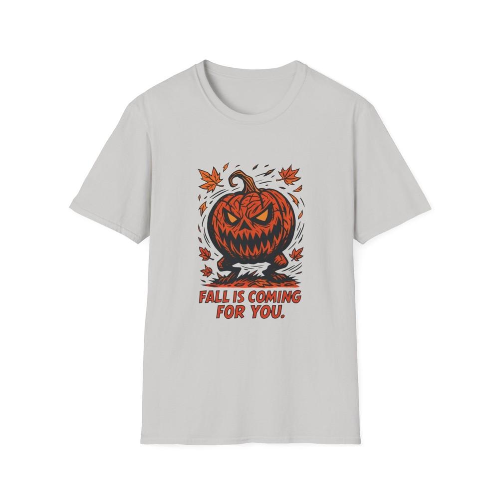 

Unisex Softstyle T-Shirt Snarling Pumpkin Autumn Storm Fierce Halloween Fall XL