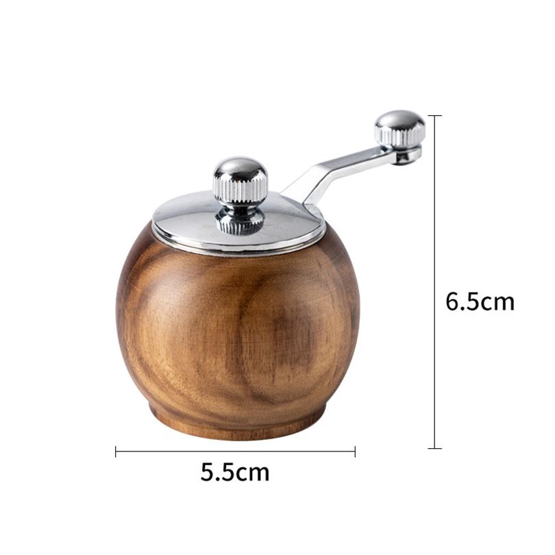 1/2PCS Hand Cranked Wooden Salt And Pepper Grinder Multi-purpose Pepper Mills Salt BBQ Spices Grinder Tools Kitchen Cooking Tool