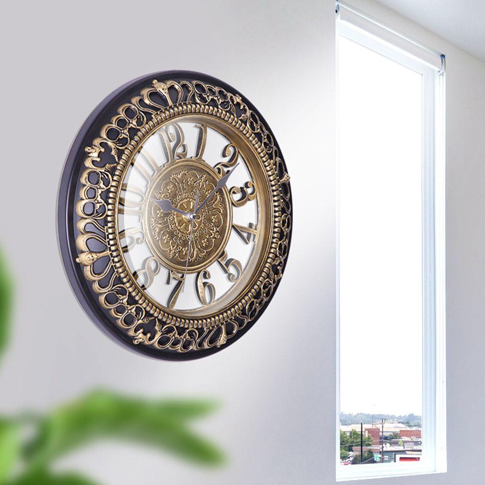 

12-дюймовые модные домашние декоративные ретро-гостиная кварцевые настенные часы на батарейках