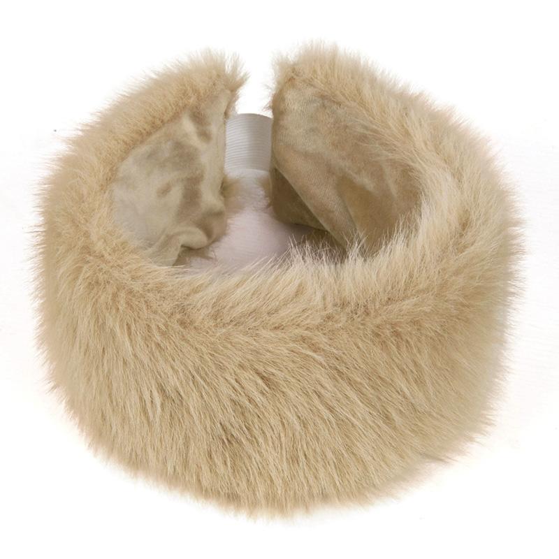 1Pc Hatless Windproof Hat Hoop Warm Acrylic Fiber Fashion Hair Accessory Hat Plush