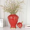 Porcelain Ginger Jar Temple Collection Chinoiserie Storage Organizer Table Centerpiece for