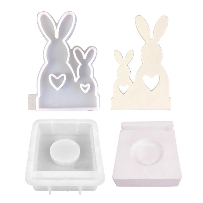 Easter Theme Candle Holder Molds with Base for Making Candle Holder Tealight Holder Decorations