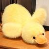 Soft Duck Plush Pillow Cartoon Stuffed Duck Toys New Long Hair Duck Plush Doll  For Boys And Girls