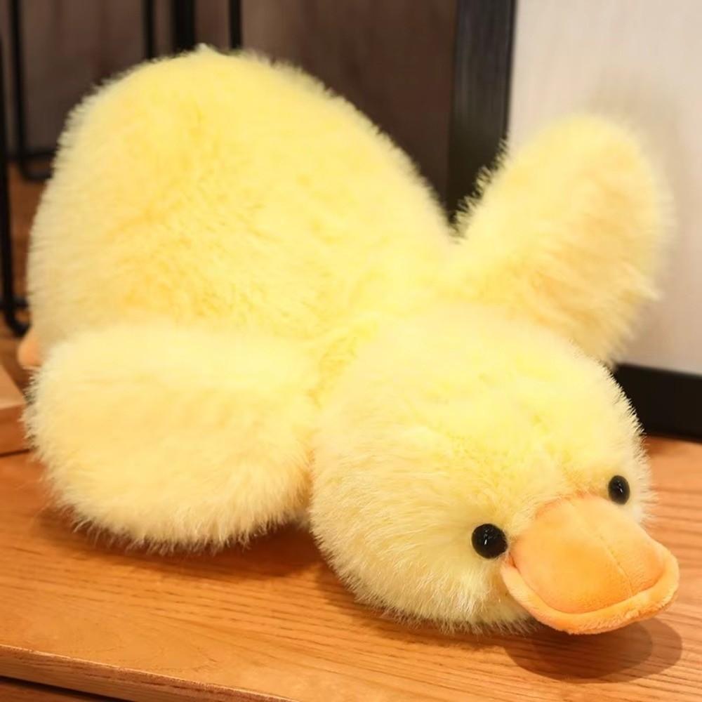 Soft Duck Plush Pillow Cartoon Stuffed Duck Toys New Long Hair Duck Plush Doll  For Boys And Girls