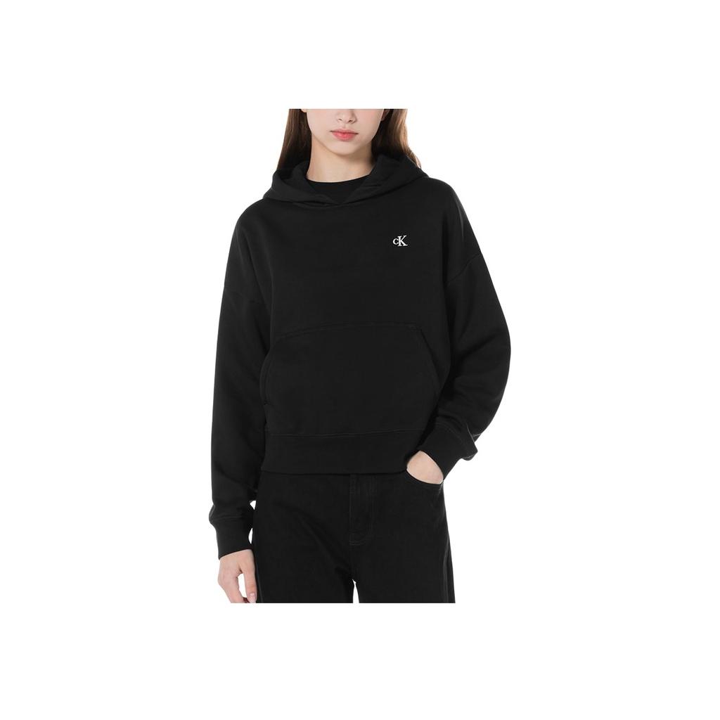 Calvin Klein Fall Solid Logo Hoodie Women Hoodies Black 40WI255-UB1