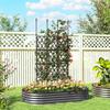 Foldable Garden Trellis, Lattice Climbing Support Trellis for Garden, DIY Assembly, 85 x 197 cm, Black