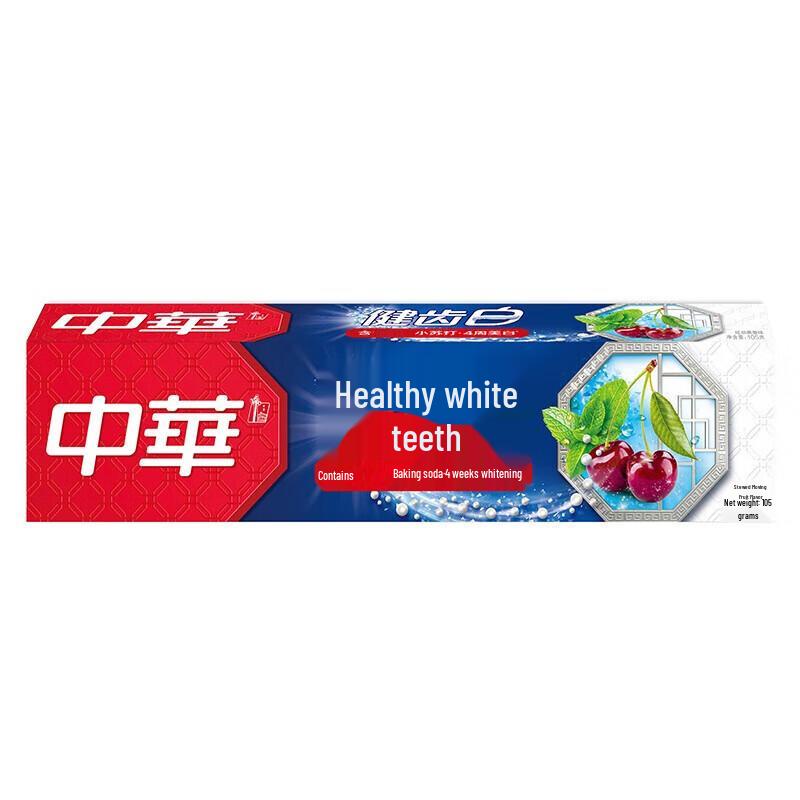 Zhonghua Zdrowa Biała Pasta do Zębów z Sodą Oczyszczającą, Smak Owocowy, 2x105g