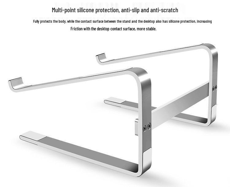 Dual-Layer Adjustable Metal Laptop Cooling Stand for Desktop