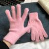 Wind Rabbit Plush Cute Warm Knitted Wool Gloves Long Girl Pink Thickened Soft Cold-proof