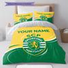 Custom Name,Sporting CP Pattern Bedding Home Decoration Birthday Gift ( 1 Duvet Cover + 2 Pillowcase, Without Core),fan Merchandise.