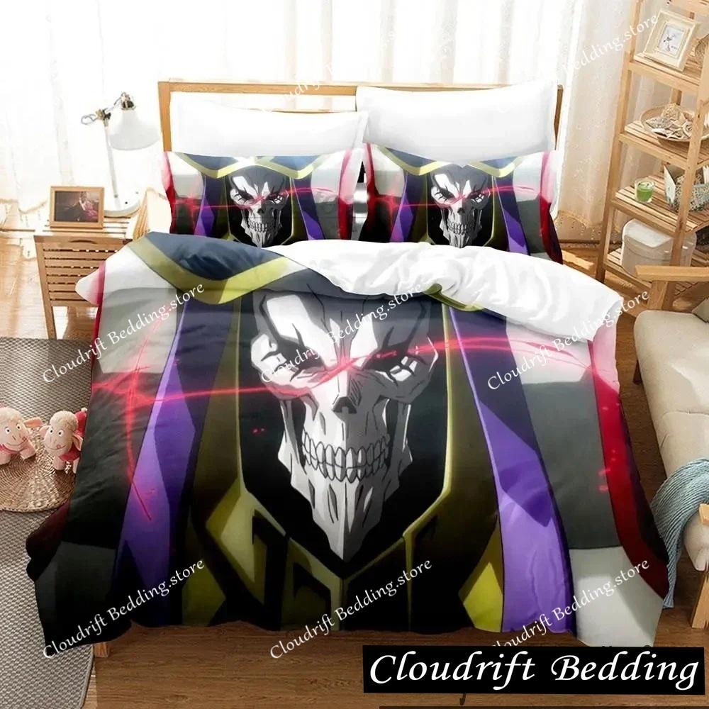 3D Print Anime OVERLORD Bedding Set Duvet Cover Bed Set Quilt Cover Pillowcase Comforter King Queen Size Boys Adult Bedding Set