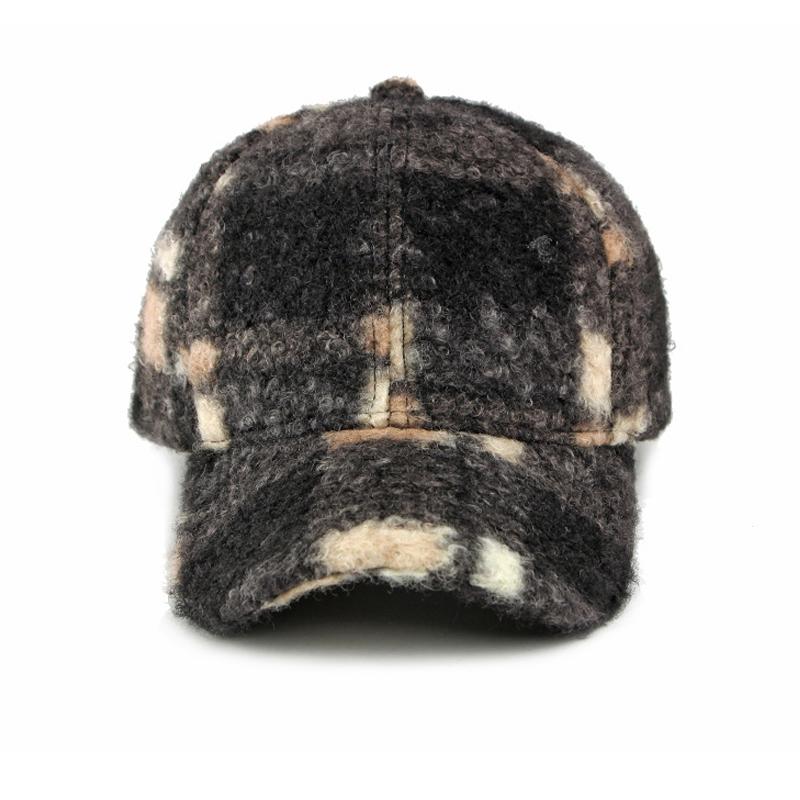 Autumn Winter Hat Men Women Baseball Cap Hard Top Lamb Wool Cap Sunscreen Hat