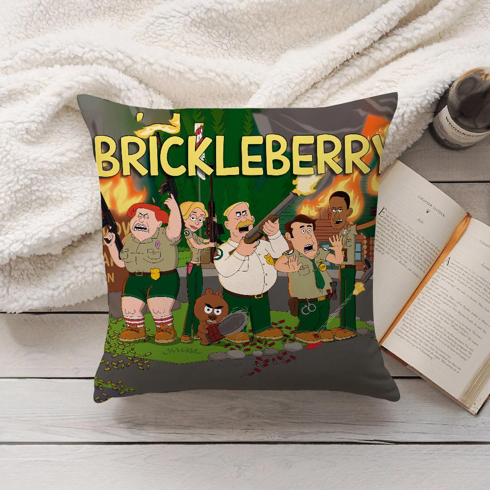 Cartoon BBrickleberry Pillow Case Home Decoration Cushion Cover Suitable For Bedroom Car Office Sofa