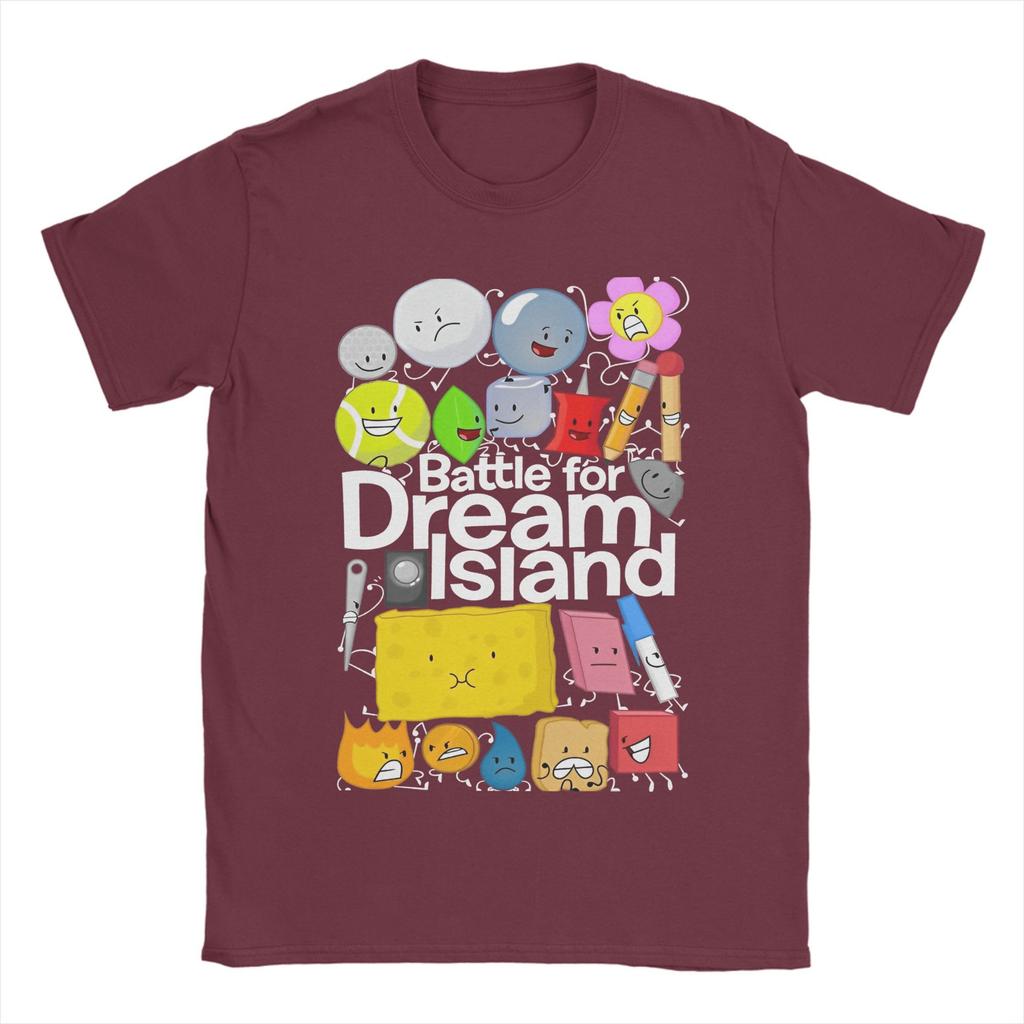 BFDI Battle for Dream Island T-shirt Letni Bawełniany T-shirt Męski Harajuku Koszulka z Własnym Logo Krótki Rękaw Y2K Retro