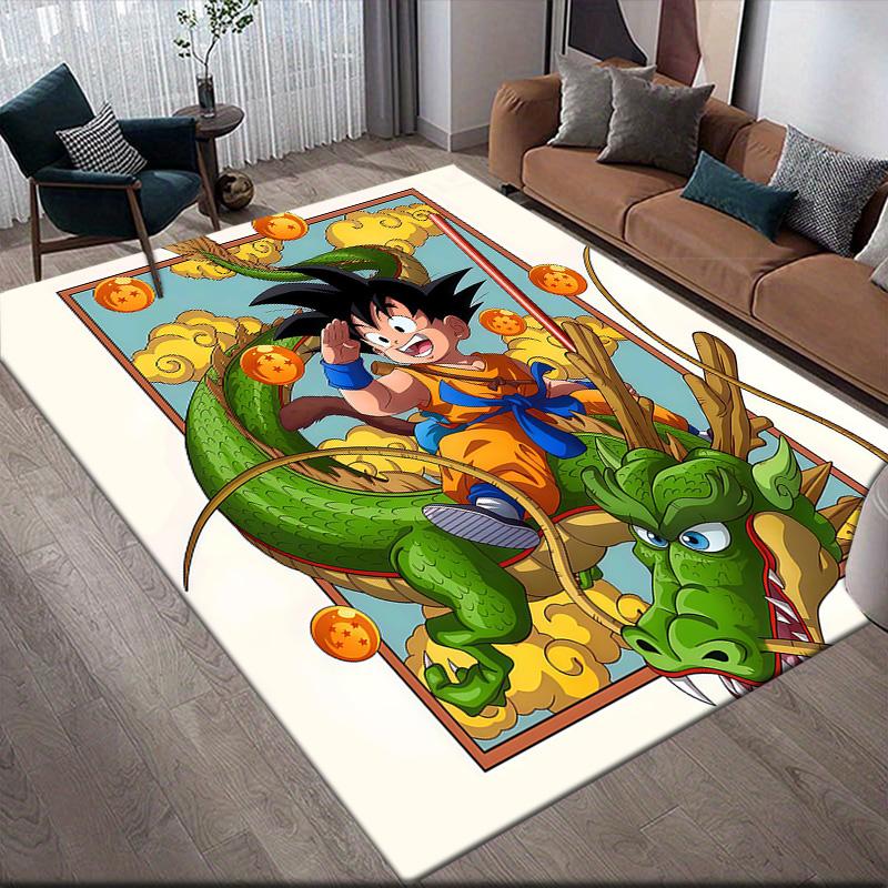 Dragon Ball Kid Goku Anti-Slip Floor Mat, Rectangular Carpet for Living Room, Game Room & Bedroom