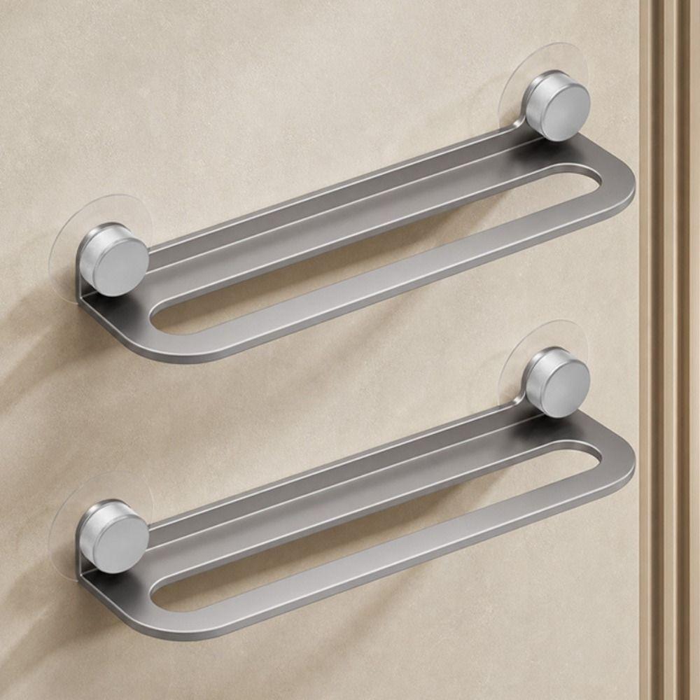 Punch Free Bathroom Storage Rack Carbon Steel Towel Shelf New Towel Holder  Washroom