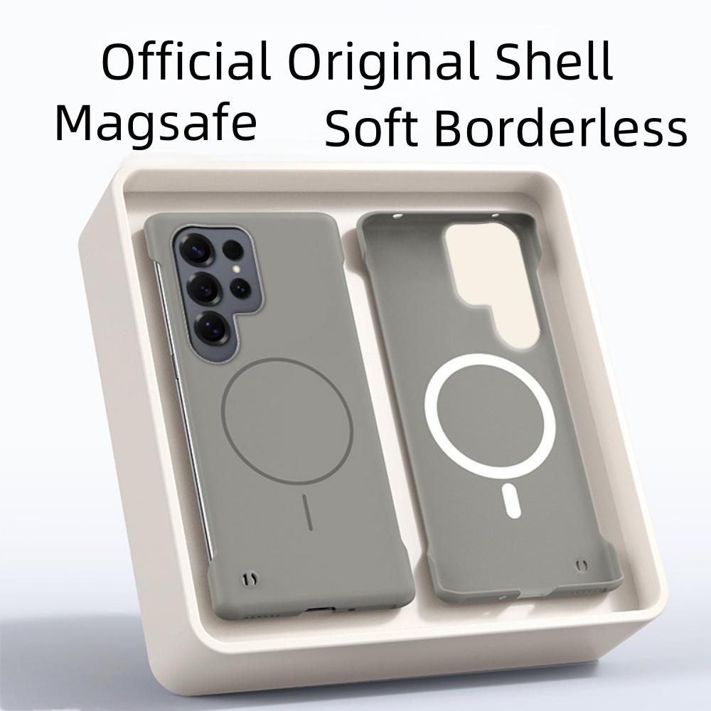 

Slim Frameless Matte PC For Magsafe Case For Samsung S26 S25 Edge S24 FE S23 S22 Ultra Plus A56 16 Cooling Magnetic Charge Cover Galaxy S24 Ultra