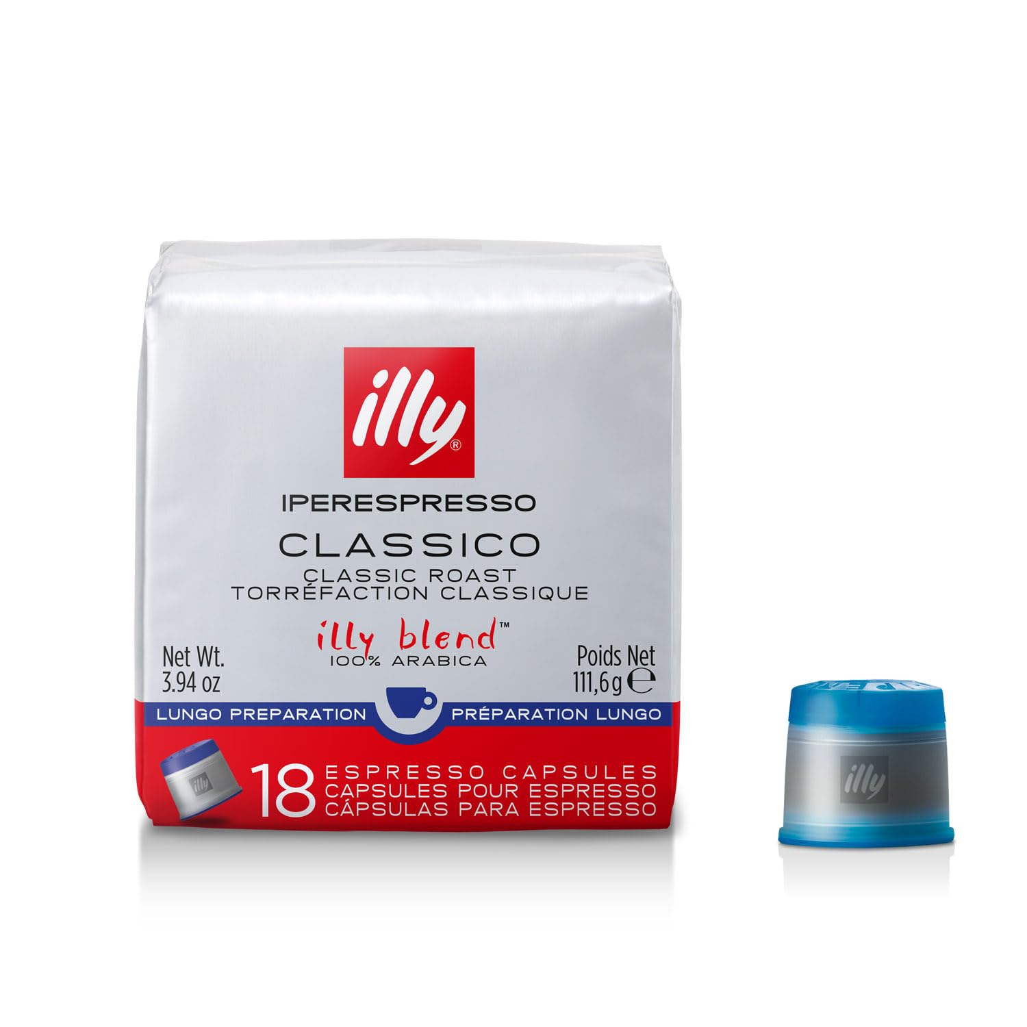 

Капсулы illy Espresso Lungo, 18 штук