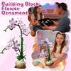Gåva - Modellbyggsats med permanent blomma Byggleksak Blombukett Prydnadsdel Orchidé