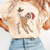 Ladies Bambi Christmas Tshirt All Season Pure Cotton Casual Fashion Suitable for Both Unisex and Women
