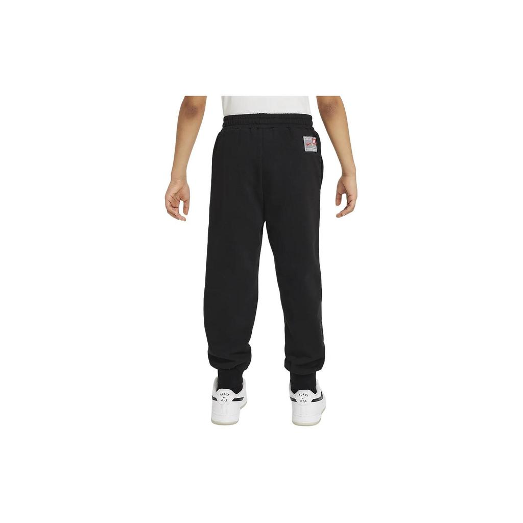Nike Kids Knitted Sports Pants Culture Of Basketball Logo Print Cuffed Casual Kids pants Black HF2093-010