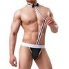 Men's Erotic Butler Thong Bodysuit Lingerie - Sexy Nightclub Waiter Uniform