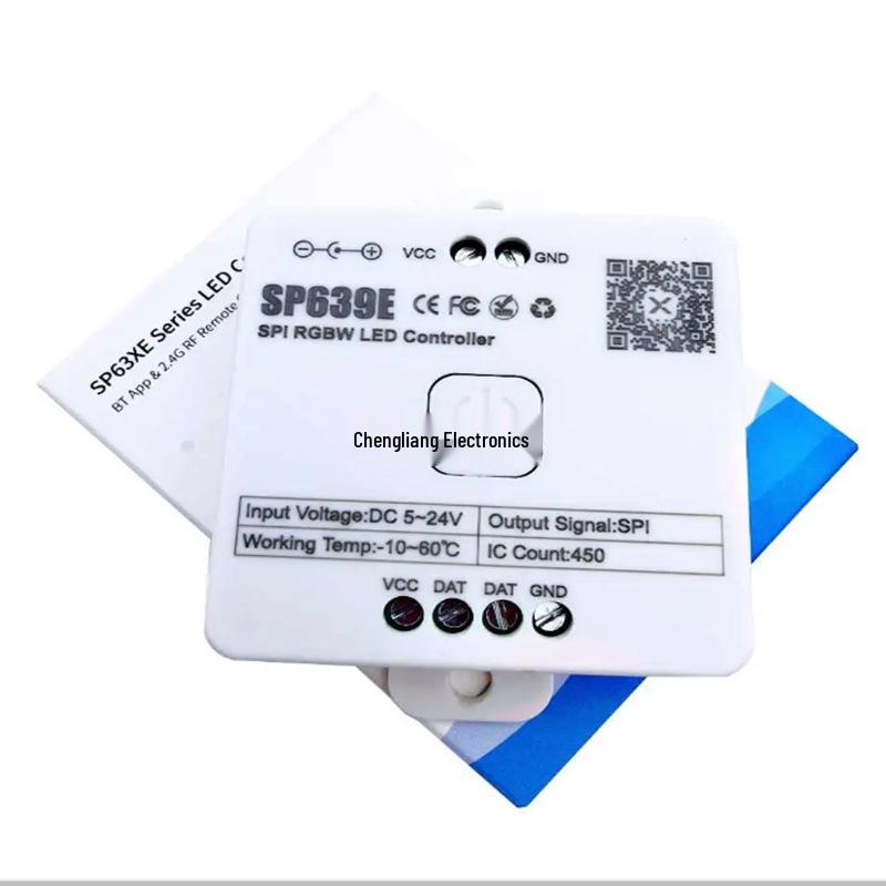 SP630E Bluetooth LED Controller: RGBCW, Single/Dual Color Temp, Magic Color Strip Dimming via App.