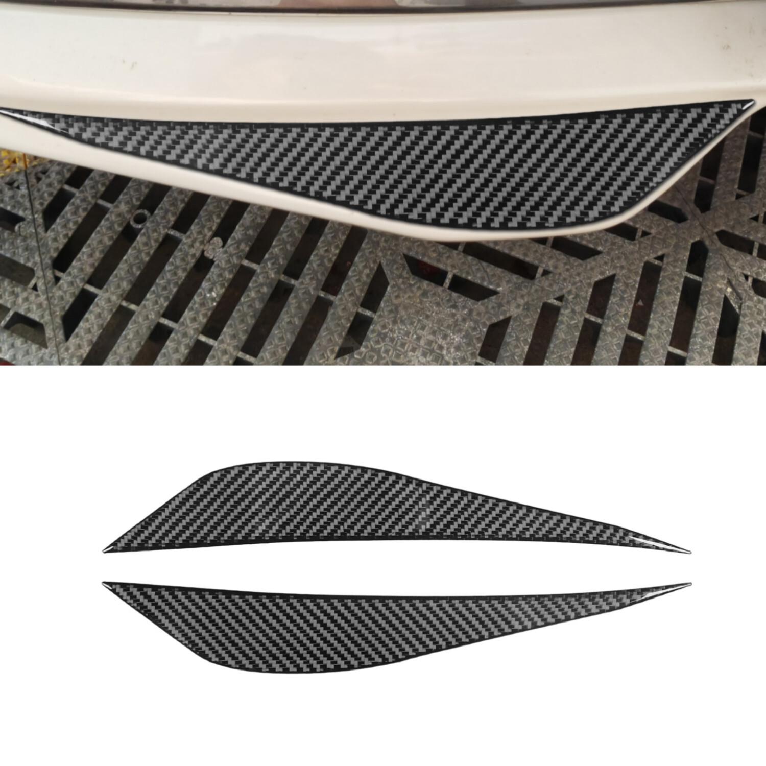 Real Carbon fiber Front bumper Bottom corner Cover Trims for 2014-18 Corvette C7