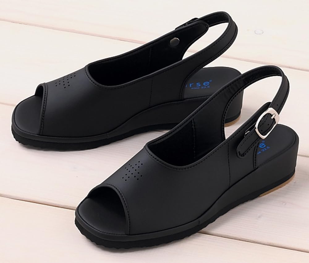 Fuji Rubber Nurse Antibacterial and Ideal for and Standing Wide 3E Comfortable for Office Nurse Size Sandals, Odor-Resistant, Women's Classic,