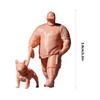 1/64 Scale Resin Model Depicting A Man Strolling With His Pet Dog Miniature Figure For Craft Projects And Toy Displays