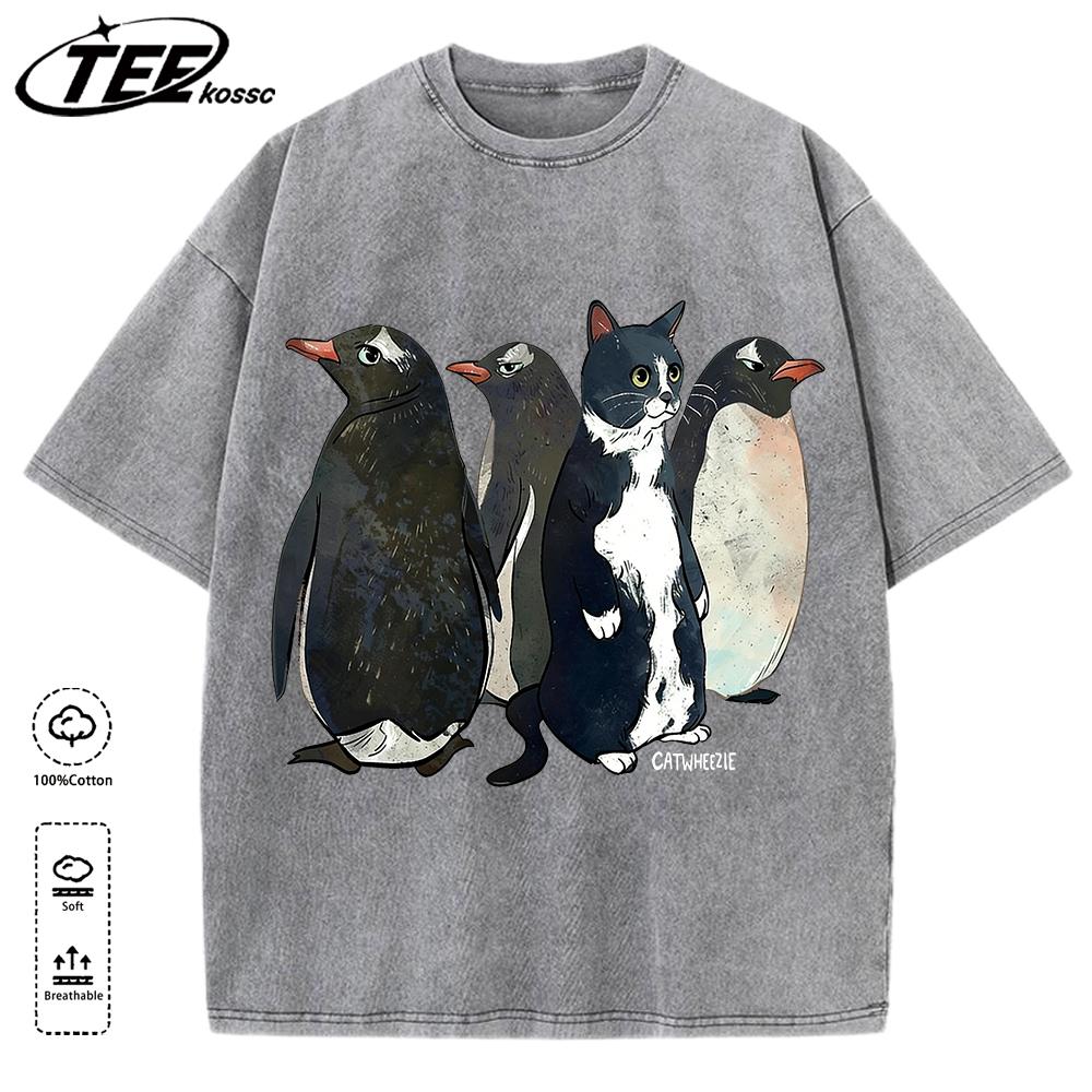 Teekossc Men s Summer Cotton T-Shirt Vintage Print 2XL