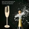 Vergoldetes Glas mit langem Stiel 304 Edelstahl Gold Champagnerglas Metallkelch Hochzeitsparty