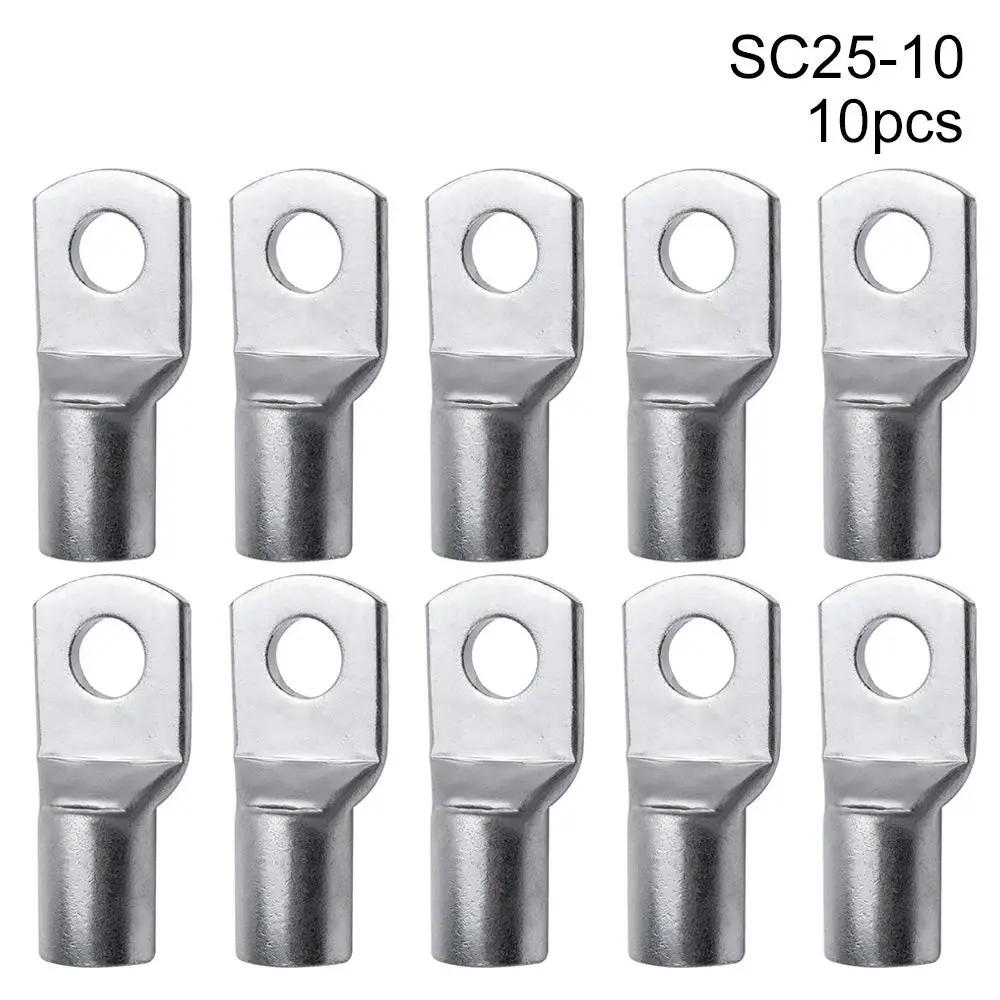 10 Stück Draht-Nasenklemme Crimp SC16-6 SC25-8 SC35-6 SC16-10 Kabelverbinder-Set Verzinnte Kupfer-Bolzenloch-Kabelschuhe Ringklemme