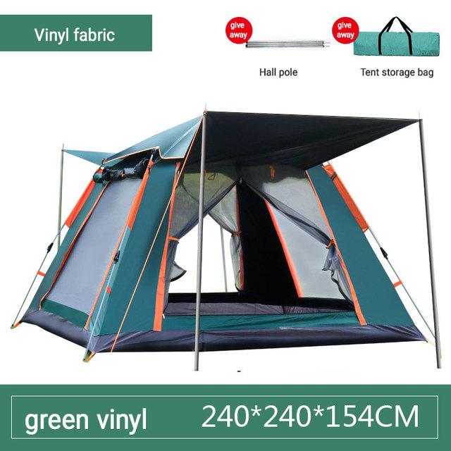 4-6 Person Outdoor Automatic Quick Open Tent Rainfly Waterproof Camping Tent Family Outdoor Instant Setup Tent with Carring Bag