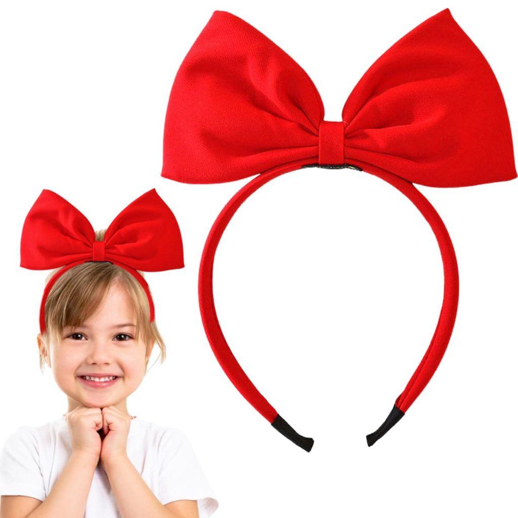 

Cute Girls Red Big Bow Headband Snow White Cosplay Props Headwear for Kids Head Hoop Princess Headband Hair Aceessories красный