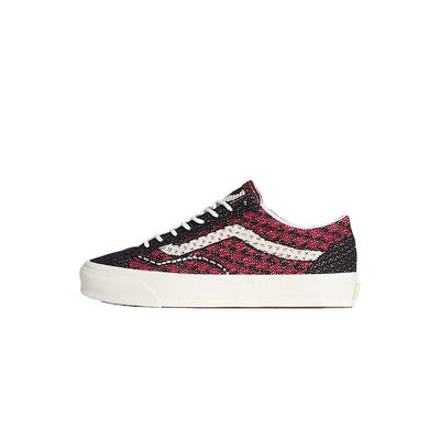 Najwyższej jakości Sneakersy Old Skool 'Knit Pack Geo Check Bordeaux Red' VN000EFKBRD