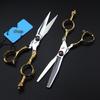 XCG 6-Inch Golden Crown Hairdressing Scissors - Straight, Bangs & Thinning Styles