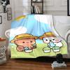 1pc Yier BuBu Bear3 Blanket, Gift, for Men and Women, Soft Blanket, Good for Sofa Bed Couch Travel, Lightweight Flannel Blanket
