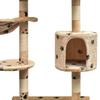 Arbre à chat - vidaXL - 125 cm - Beige - Griffoir en sisal - Pour chats moyens