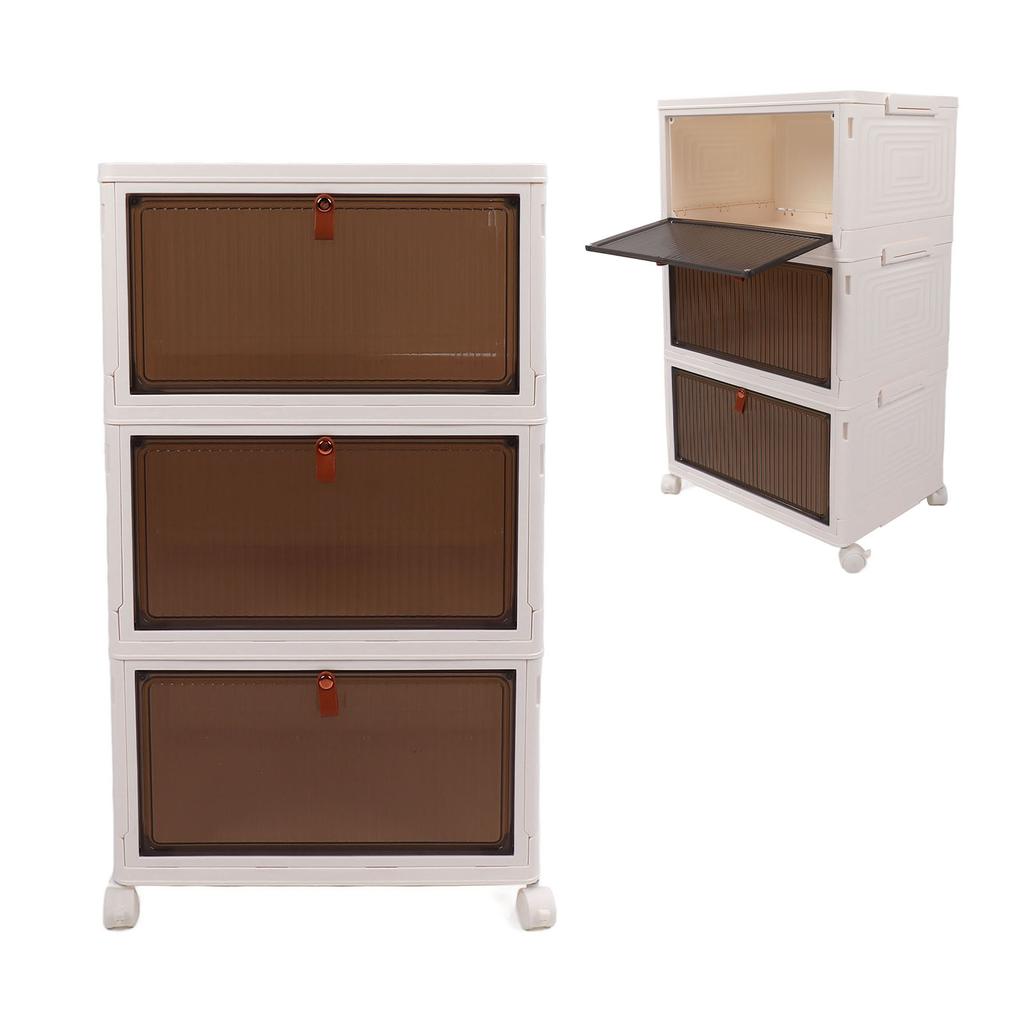 Storage Bins with Lid Stackable Plastic Box Organizer House Organizing Container for Living Room Bedroom