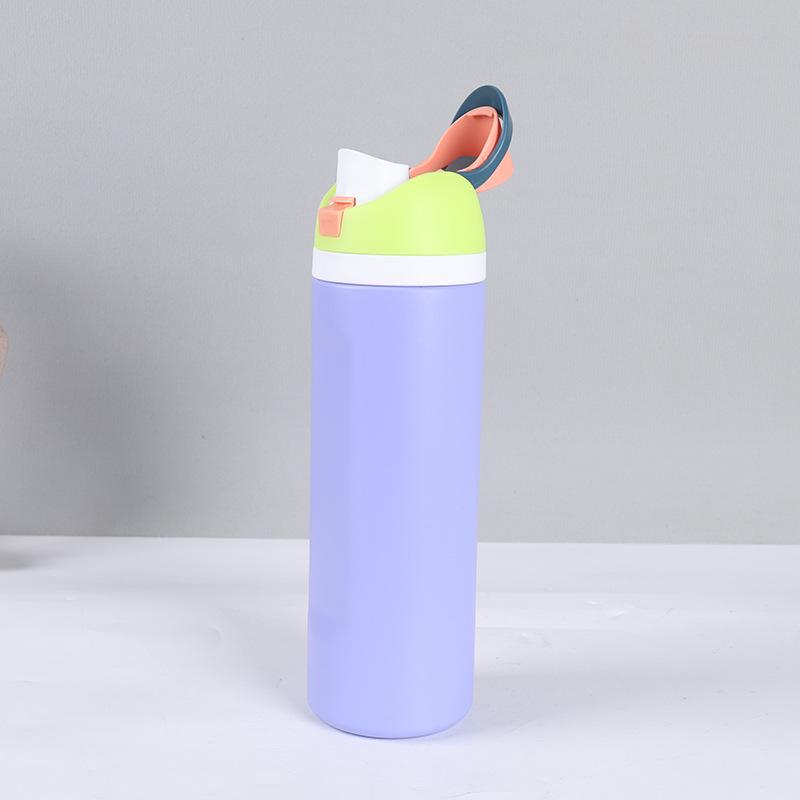 

304 Stainless Steel Insulated Sports Water Bottle with Pop-Up Lid & Portable Handle 24oz фиолетовый