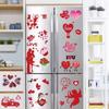 8 Sheets Valentine's Day Heart Window Clings Decorations Removable Vinyl Window Sticker Decals for Home, Office Valentines Party, Wedding,